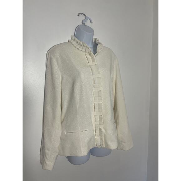 chicos fall cardigan jacket ivory size 2 | large - Picture 4 of 7